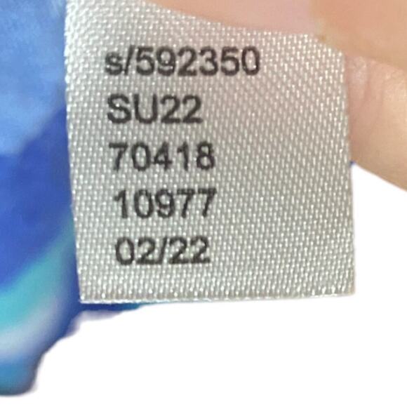 LOFT Blue Plaid Seersucker Midi Dress Size L - Picture 9 of 9